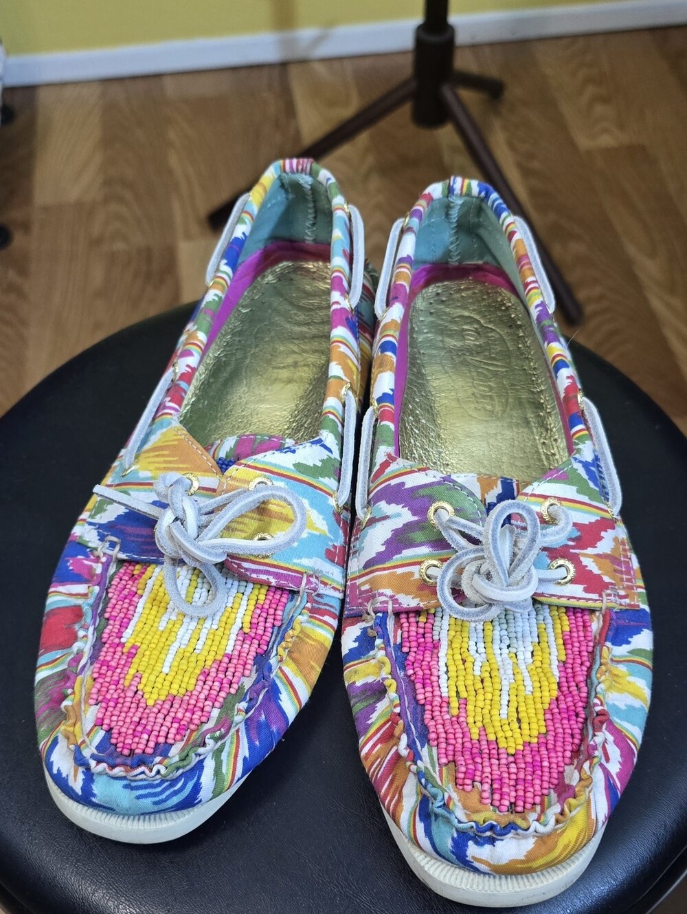 Sperrys Colorful Beaded Women's Slip-On Loafers - Multicolor Sz 9.5